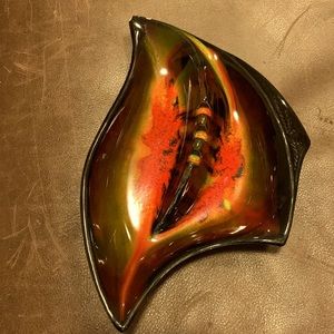 Vintage drip glaze ash tray